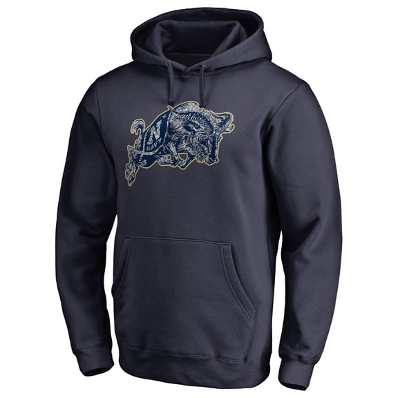 Men's Navy Navy Midshipmen Static Logo Pullover Hoodie