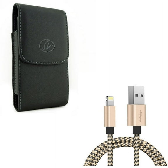 Holster Leather Case Belt Clip w Charger 3ft USB Cable Y1Q for iPhone XS Max XR 8 PLUS 7 Plus 6S Plus 11 Pro Max 6 Plus