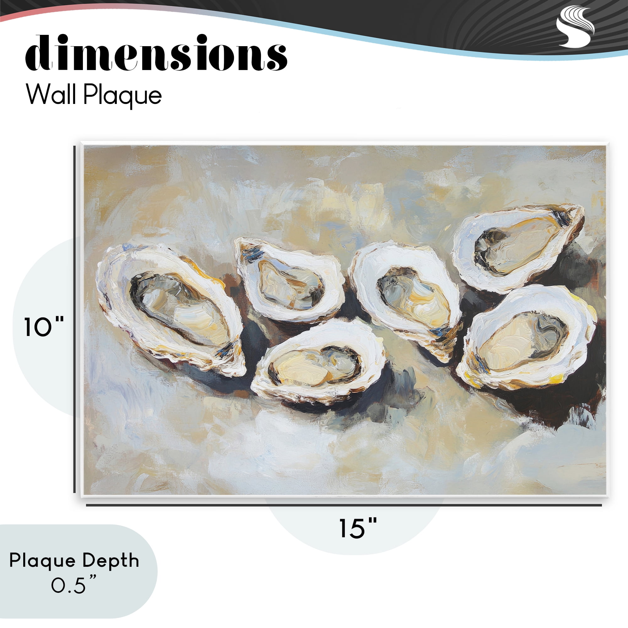Stupell Industries Line of Oysters in Neutrals Wall Plaque Art, design by Sisi and Seb