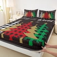 thumbnail image 3 of Homewish Vintage Xmas Tree Bed Sheets, Fashion Buffalo Plaid King Sheets, Merry Christmas Sheet Set, 4-Piece, 3 of 7