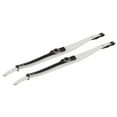 thumbnail image 2 of Strap One Pair Adjustable Soft Accordion Shoulder Straps Black + White Leather, 2 of 6