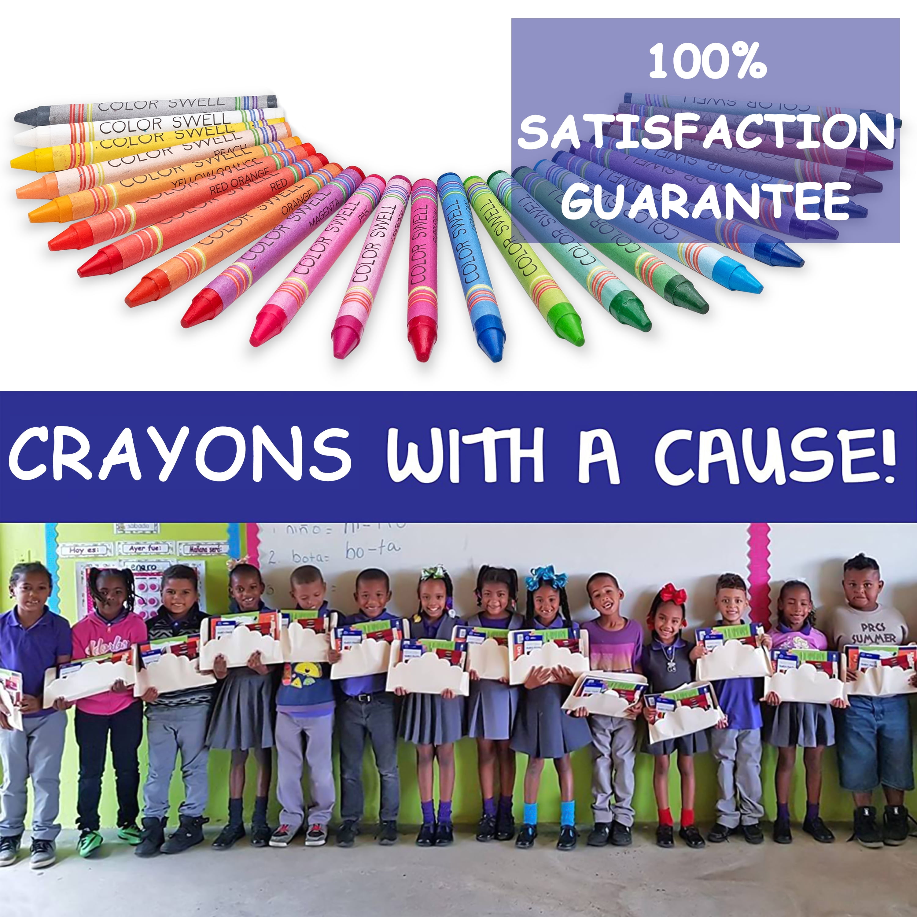  Tenceur 100 Pcs Single Color Crayon Bulk Crayons