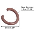 thumbnail image 2 of Unique Bargains Open Jump Rings, 8mm Colorful O-ring Connectors for DIY Crafts Jewelry Making, Carbon Steel, Coffee, 100Pack, 2 of 5