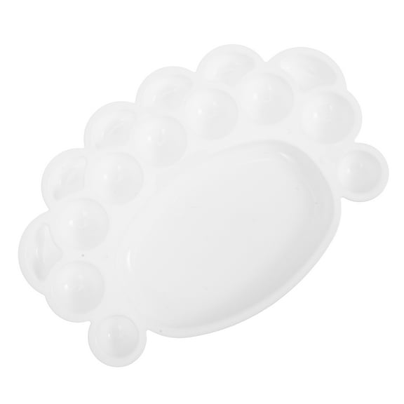 HEMOTON Footprint Paint Mixing - Paint Tray Plastic Paint Pallets for Acrylic Oil Watercolor Craft Supplies DIY Painting White
