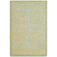 thumbnail image 2 of SAFAVIEH Cambridge Jordan Geometric Wool Area Rug, Blue/Gold, 2' x 3', 2 of 11