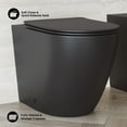 thumbnail image 3 of St. Tropez Back-to-Wall Toilet Bundle 0.8/1.6 GPF Dual Flush in Matte Black with Brass Flush Plate, 3 of 12