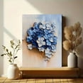 thumbnail image 6 of Blue Hydrangea Palette Knife Painting Canvas Art， Suitable for Living Room， Bedroom， Dining Room， Office， and Hallway Decoration., 6 of 8