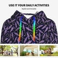 thumbnail image 4 of Sikiie Lavender Flowers Women's Casual Hoodies Long Sleeve Lightweight Pullover Tops Loose Sweatshirt-Medium, 4 of 7