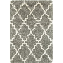 Oriental Weavers Henderson Shag Area Rug 092E9 Grey Angled Curves 6' 7" x 9' 6" Rectangle
