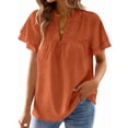 thumbnail image 4 of UVN V Neck Shirts for women Summer Lace Butterfly Sleeve Blouses Ladies Casual Flowy Crochet Tops, 4 of 9