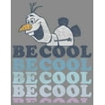 thumbnail image 2 of Junior's Frozen 2 Olaf Be Cool  Cowl Neck Sweatshirt Gray Heather 2X Large, 2 of 4