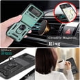 thumbnail image 4 of for Samsung Galaxy Z Flip 4 Case, with Ring Kickstand and Camera Protection,Heavy Duty Protective Shockproof Protective Rubber PC Phone Back Cover for Samsung Galaxy Z Flip 4 5G 2022, Green, 4 of 8