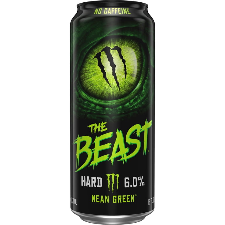 The Beast Mean Green Flavored Malt Beverage, 16 fl oz Can, 6% ABV