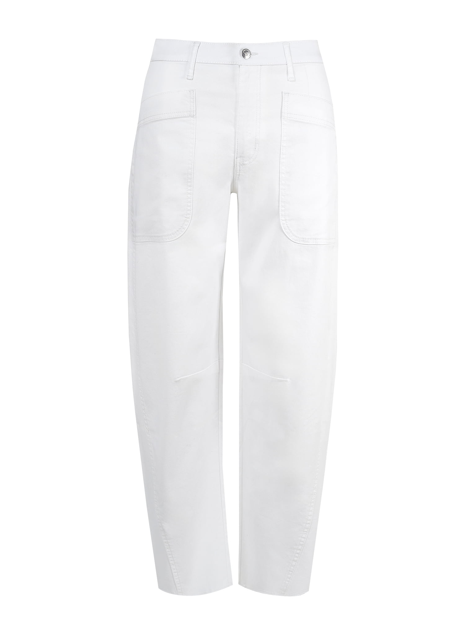 Jessica Simpson Women's Relaxed Barrel Leg Cargo Jeans, 28" Inseam, Sizes 2-16