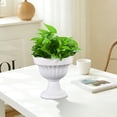 thumbnail image 5 of Orangide Plastic Urn Planter, Pedestal Flower vases Plant Pot, Plants Pots for Indoor Outdoor Patio Front Porch, White, 5 of 9