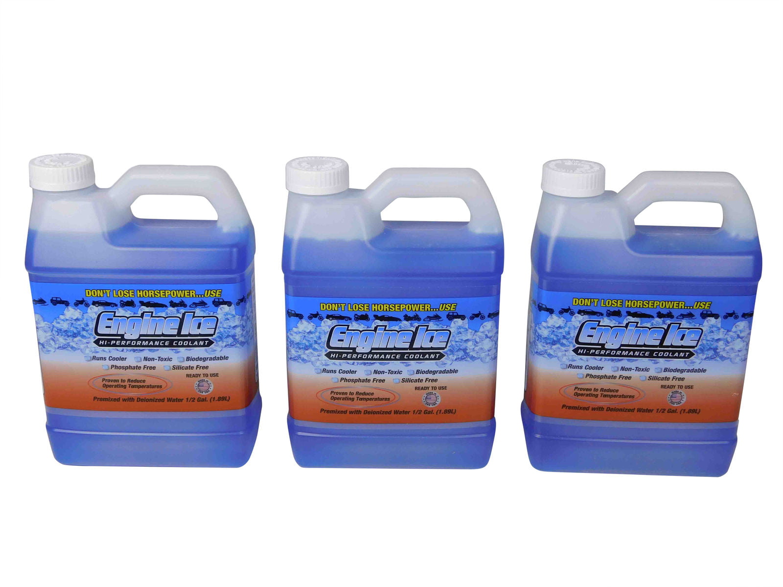 Engine Ice 1/2 Gal Hi-Performance Non-Toxic TYDS008 Coolant 64oz - 3 Pack