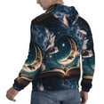 thumbnail image 6 of Kdxio Artistic Starry Sky Moon Book Print Mens Casual Hooded Collar Drawstring Hoodies Pullover Sweatshirts Casual Long Sleeve Shirts-XX-Large, 6 of 7