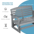 thumbnail image 6 of CoSoTower 2-Person Outdoor Glider Bench Patio Double Swing Rocking Chair Loveseat W/ Slatted HDPE Frame for Backyard Garden Porch, Light Gray, 6 of 9