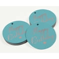 thumbnail image 3 of Inkdotpot Pack Of 50 Real Rose Gold Foil Paper Tags Happy Birthday Favor Hang Tags, 3 of 6