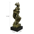 thumbnail image 6 of Silence Is Golden Sculpture, 12'' Thinker Sculptural Bust for Table Shelf Mantel, Modern Home Decor Housewarming Gift, 6 of 6