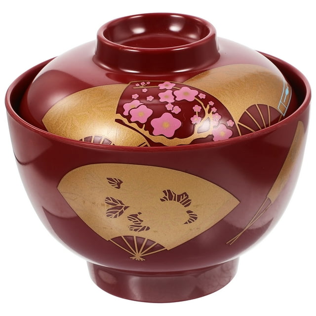 Mobutofu Multi Function Rice Bowl Japanese Style Small Bowl Red Practical for Meals 1Pack