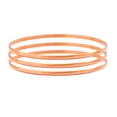 thumbnail image 2 of My Daily Styles Stainless Steel Three Stackable Womens Bangle Bracelets, 2 of 4