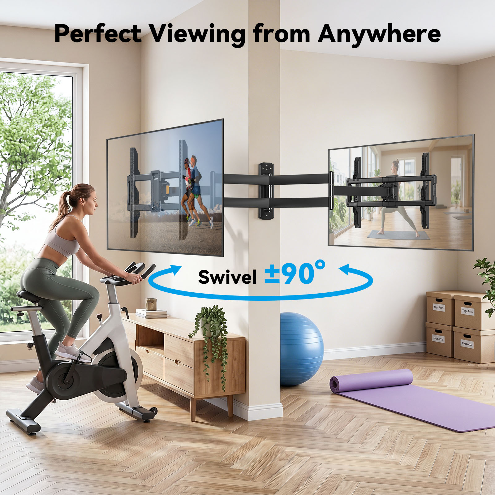 MountFTV Long Arm Full Motion TV Mount for 32-82 Inch TVs photo 4