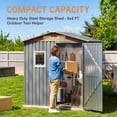 thumbnail image 2 of Outvue 6x4FT Outdoor Steel Storage Shed with Lockable Door, 2 of 8