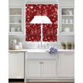 thumbnail image 3 of Valentine's Cardinal Swag Curtains for Living Room/Bedroom Windows, Red Love Heart Birds Country Wooden Kitchen Curtains and Valances Set 36 Inch Length, Light Filtering Swags Valance Curtain Panels, 3 of 5