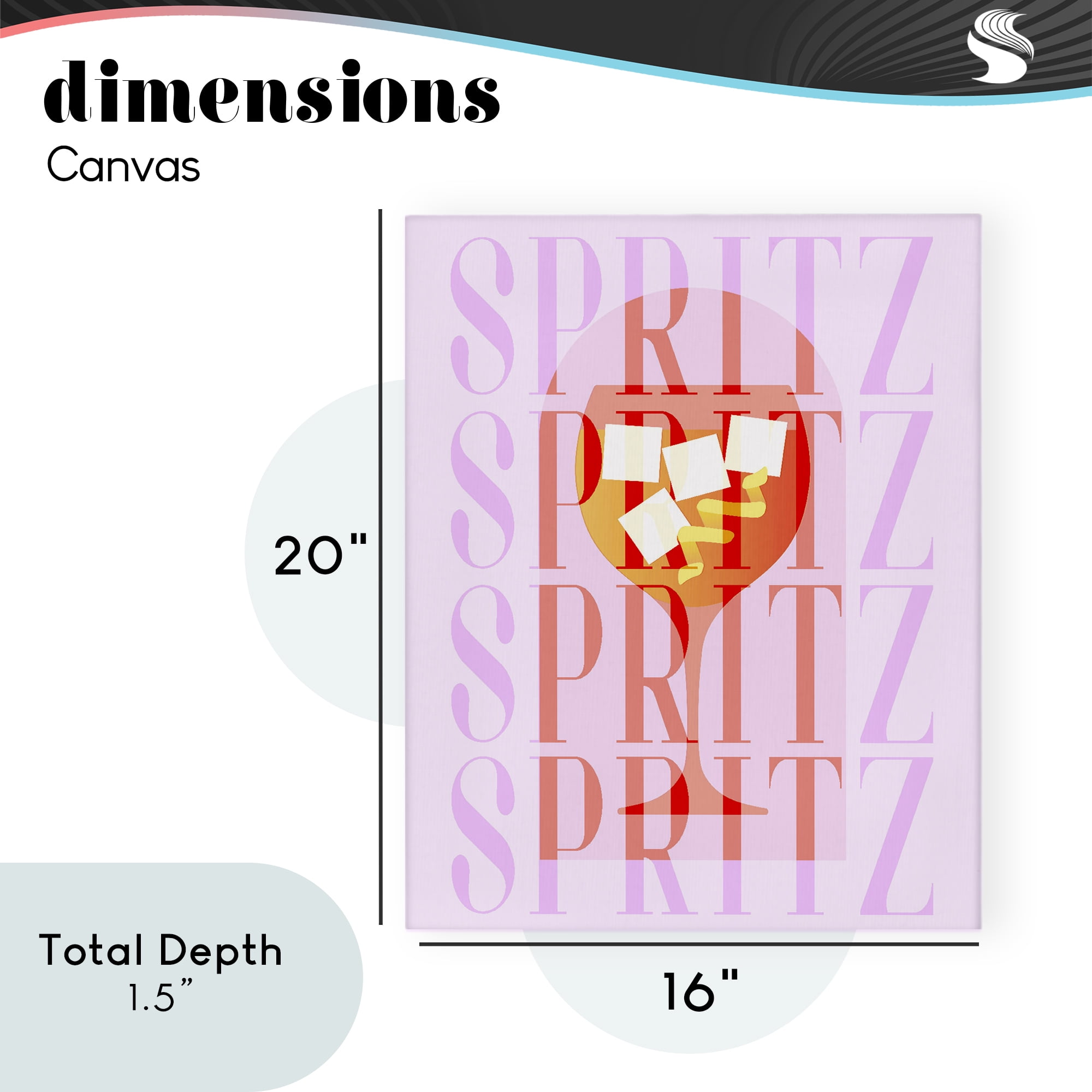 Retro Pastel Spritz Canvas Wall Art, design by Lil' Rue