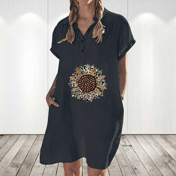 ZHUGeLI Women's 2024 Summer Casual Dresses Flutter Short Sleeve Crewneck Loose Flowy Tiered Beach Maxi Dress with Pockets