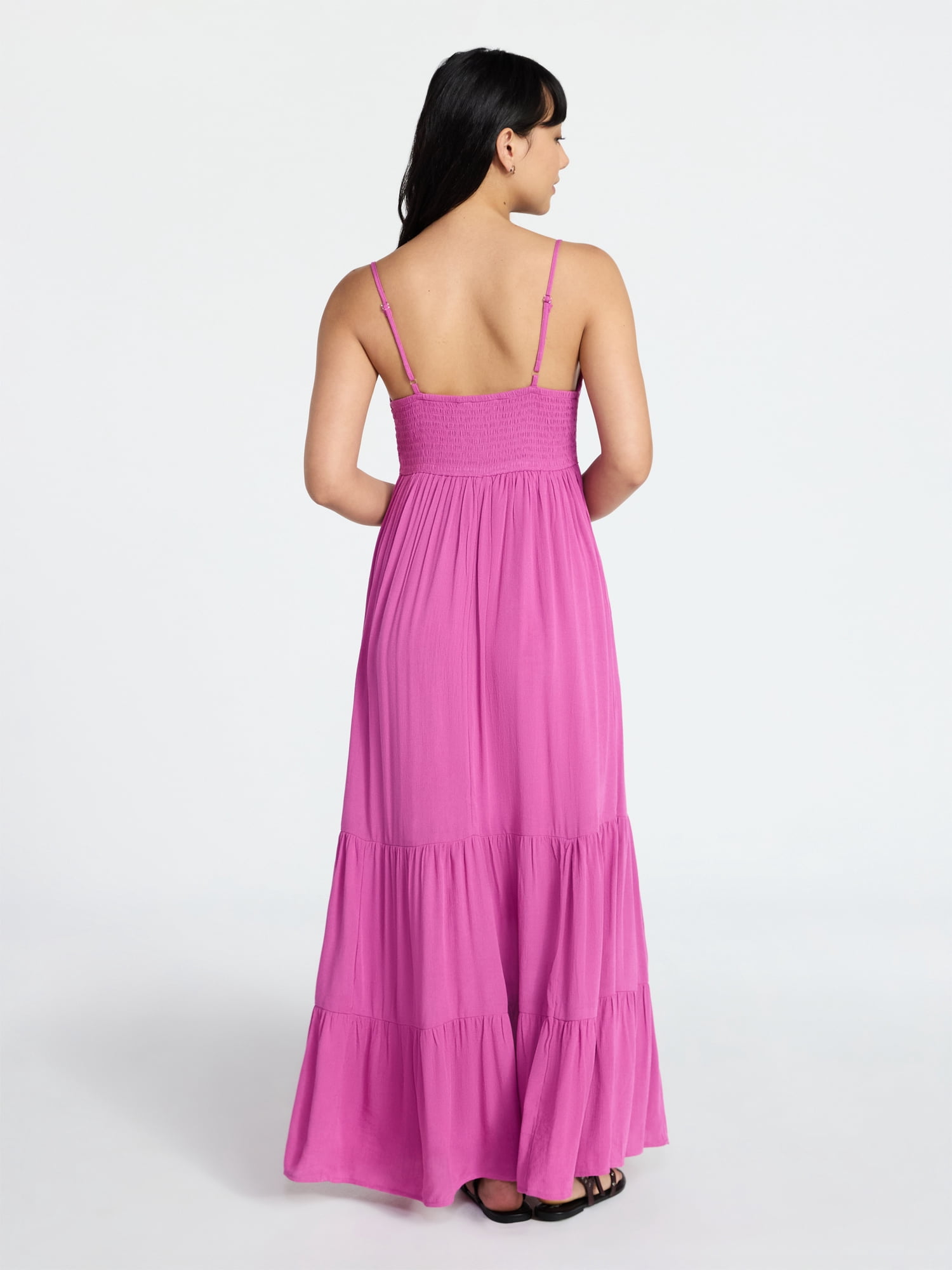 walmart no boundaries lace dress No Boundaries Women's Lace Trim Maxi Mesh Dress Fitted Sleeveless Gown with  Slit