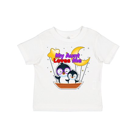 

Inktastic My Aunt Loves Me Penguin Gift Toddler Boy or Toddler Girl T-Shirt