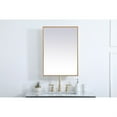 thumbnail image 2 of Metal mirror medicine cabinet 20 inch x 28 inch in Brass, 2 of 5