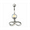 AB, variant on Belly Navel Dangle Ring Surgical Steel Infinity with CZ Jewels Sold individually