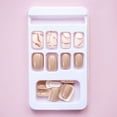 thumbnail image 4 of Tnobhg 24Pcs Press on Nails with Glue Elegant Marble Square Short Nail Extension Full Cover Women Fake Nails Kit Salon Home Use, 4 of 7