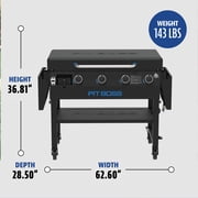 Pit Boss 4-Burner Deluxe Propane Griddle with Lid + Shelves