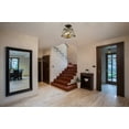 thumbnail image 6 of Z-Lite Trestle 3 Light 11" Square Steel Cage Semi Flush Mount in Black and Brass, 6 of 7