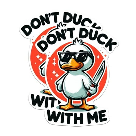 (2 Pack) Don't Duck with Me Magnets - Funny Punny Duckling Magnet - Farm Life Farmer - 5" On Longest Side - Premium Magnet - for Cars, Refrigerators, Toolboxes, Lockers - Made in USA - MAG0452