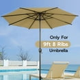 thumbnail image 4 of Abba Patio 9ft Lyon Outdoor Patio Umbrella Cover Replacement w/ 8 Sturdy Ribs, Brown, 4 of 6