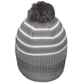 thumbnail image 2 of Holloway Sportswear OS Spirit Pom Beanie Graphite/Heather Grey/White 223815, 2 of 5