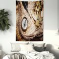 thumbnail image 3 of Compass Tapestry, Vintage Navigation Voyage Theme Lifestyle Image with Sextant and Compass Discovery Tools, Wall Hanging for Bedroom Living Room Dorm Decor, 40W X 60L Inches, Cream, by Ambesonne, 3 of 5