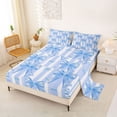 thumbnail image 2 of Erosebridal Dreamy Princess Bowknot Kids Full Size Sheets,Blue Cute Bowtie Print Bed Sheets For Bow Lover 4 Pieces, 2 of 6