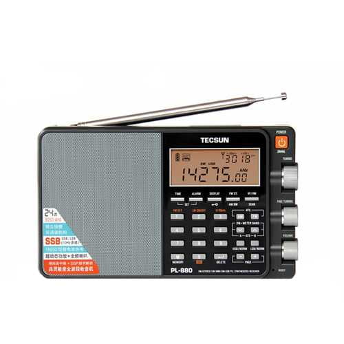 Tecsun PL-880 Récepteur Radio Stéréo Portable à Bande Complète avec Modes LW/SW/MW SSB PLL