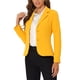 thumbnail image 4 of BLAZER DE TRABAJO PARA MUJER INSPIRADOR CHIC CON SOLAPA Y MANGAS LARGAS, TRAJE BLAZER AMARILLO 2XL, 4 of 6
