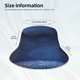 thumbnail image 3 of Balery Retro Blue Glitter Sombreros para el sol para hombre y mujer, sombrero de pescador con UPF 50+, 3 of 6