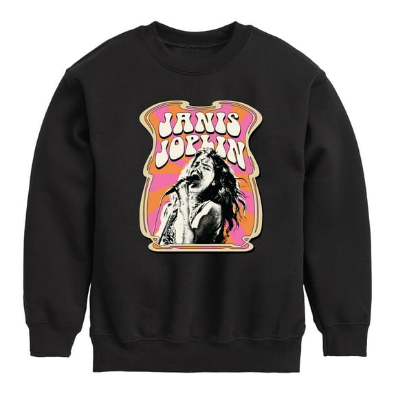 Janis Joplin -  Poster Style - Toddler And Youth Crewneck Fleece Sweatshirt
