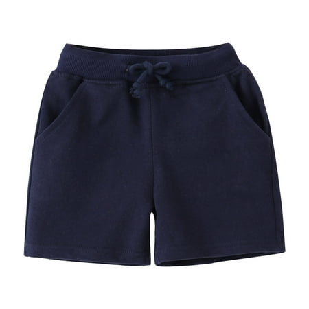 CAIVO Child Boys Girls Casual Solid Color Shorts Summer Holiday Beach Pants Sports Shorts Comfort Toddler Daily Wear Trousers
