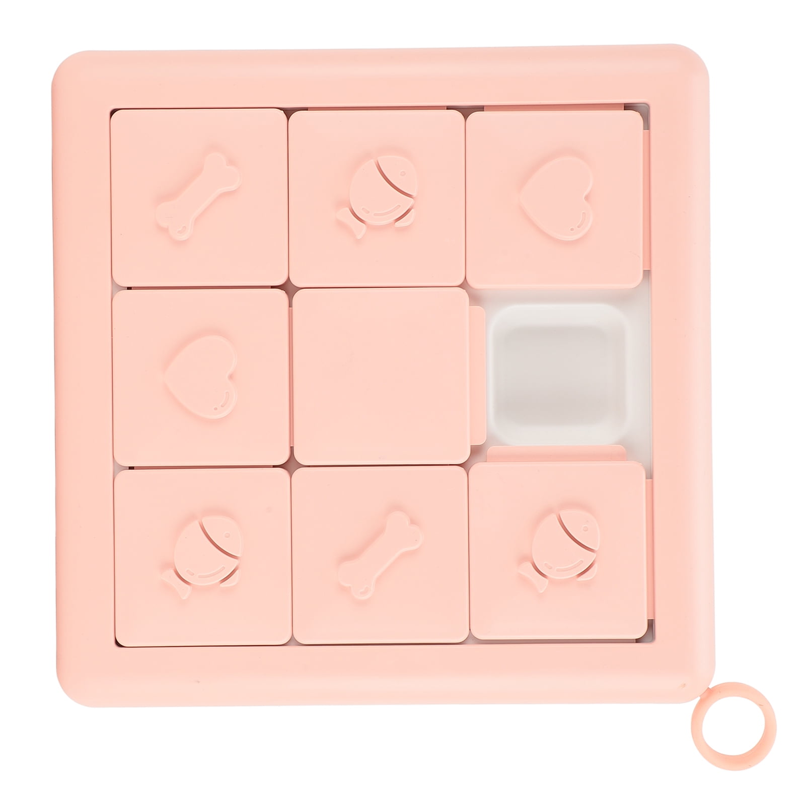 YAHHU Dog Slow Feeder Bowl Puzzle Toy Educational Interactive Stress Relief Food Dispenser for Home Indoor, Durable Pet Snuffle Mat for Mental Stimulation, Pink (10 inches / 25.4 cm)