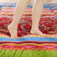 thumbnail image 6 of Boho Futon Pads Retro Floral Kids Floor Mattress 3" Memory Foam Twin Microfiber Cotton Futon Pad, 6 of 8